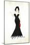 Long Black Dress Two-OnRei-Mounted Art Print