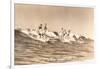 Long Board Surfers off California-null-Framed Art Print