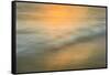 Long exposure at sunset of colors on water-Sheila Haddad-Framed Stretched Canvas