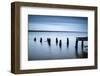 Long Exposure Landscape of Old Derelict Jetty Extending into Lake-Veneratio-Framed Photographic Print