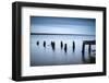 Long Exposure Landscape of Old Derelict Jetty Extending into Lake-Veneratio-Framed Photographic Print