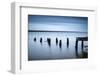 Long Exposure Landscape of Old Derelict Jetty Extending into Lake-Veneratio-Framed Photographic Print