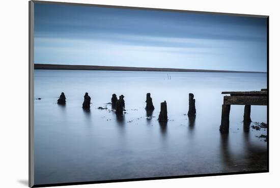 Long Exposure Landscape of Old Derelict Jetty Extending into Lake-Veneratio-Mounted Photographic Print