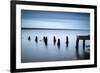 Long Exposure Landscape of Old Derelict Jetty Extending into Lake-Veneratio-Framed Photographic Print