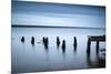 Long Exposure Landscape of Old Derelict Jetty Extending into Lake-Veneratio-Mounted Photographic Print