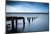 Long Exposure Landscape of Old Derelict Jetty Extending into Lake-Veneratio-Mounted Photographic Print