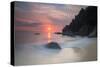 Long Exposure of a Colorful Sunrise Above Praia Do Cedrinho Beach-Alex Saberi-Stretched Canvas