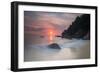 Long Exposure of a Colorful Sunrise Above Praia Do Cedrinho Beach-Alex Saberi-Framed Photographic Print