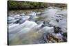 Long Exposure of a Mountain Stream in North Carolina-James White-Stretched Canvas