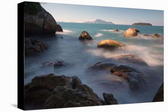 Long Exposure of a Rocky Bay on Ilha Grande-Alex Saberi-Stretched Canvas