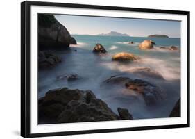 Long Exposure of a Rocky Bay on Ilha Grande-Alex Saberi-Framed Photographic Print