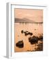 Long Exposure of a Scottish Loch and Jetty. the Mountains of the Trossachs Surround the Loch-Alan Hill-Framed Photographic Print