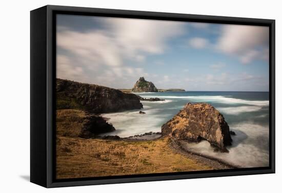 Long Exposure of Buraco Da Raquel Rock Formation on Fernando De Noronha-Alex Saberi-Framed Stretched Canvas