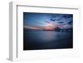 Long exposure of Clearwater Beach Pier, Florida. At sunset-Sheila Haddad-Framed Photographic Print