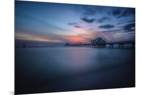 Long exposure of Clearwater Beach Pier, Florida. At sunset-Sheila Haddad-Mounted Photographic Print