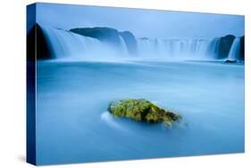 Long Exposure Of Godafoss Waterfall, Iceland-Inaki Relanzon-Stretched Canvas