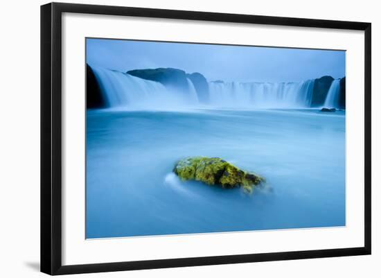 Long Exposure Of Godafoss Waterfall, Iceland-Inaki Relanzon-Framed Photographic Print