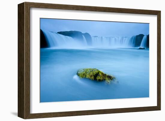 Long Exposure Of Godafoss Waterfall, Iceland-Inaki Relanzon-Framed Photographic Print