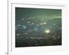 Long Exposure of Huge Night Time Crowd, Showing Lights All Over, Woodstock Music and Art Fair-John Dominis-Framed Photographic Print