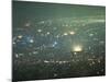 Long Exposure of Huge Night Time Crowd, Showing Lights All Over, Woodstock Music and Art Fair-John Dominis-Mounted Photographic Print