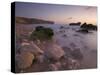 Long Exposure of Incoming Tide on Tonal Beach at Sunset Near Sagres, Algarve, Portugal, Europe-Neale Clarke-Stretched Canvas