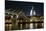 Long Exposure of St Paul's Cathedral in London at Night with Reflections in River Thames-Veneratio-Mounted Photographic Print