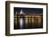 Long Exposure of St Paul's Cathedral in London at Night with Reflections in River Thames-Veneratio-Framed Photographic Print