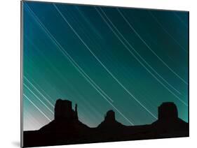 Long Exposure of Star Trails in Night Sky, Arizona Utah Border, USA-Angelo Cavalli-Mounted Photographic Print