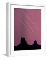 Long Exposure of Star Trails in Night Sky, Arizona Utah Border, USA-Angelo Cavalli-Framed Photographic Print