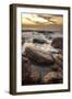 Long Exposure of Surf and Rocks at Sunrise, Tangalle, Sri Lanka, Indian Ocean, Asia-Charlie-Framed Photographic Print