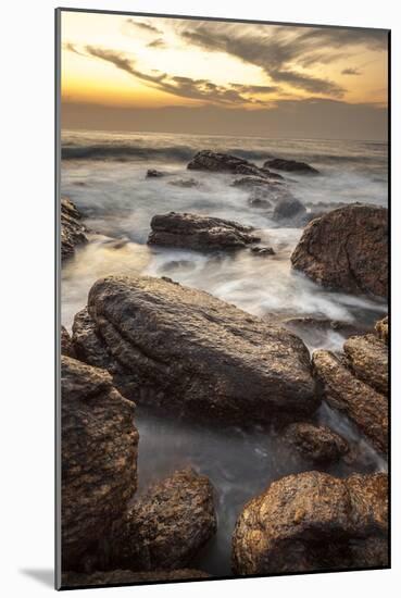 Long Exposure of Surf and Rocks at Sunrise, Tangalle, Sri Lanka, Indian Ocean, Asia-Charlie-Mounted Photographic Print