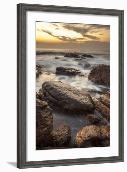 Long Exposure of Surf and Rocks at Sunrise, Tangalle, Sri Lanka, Indian Ocean, Asia-Charlie-Framed Photographic Print