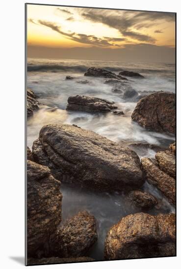 Long Exposure of Surf and Rocks at Sunrise, Tangalle, Sri Lanka, Indian Ocean, Asia-Charlie-Mounted Photographic Print