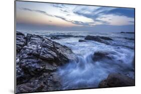 Long Exposure of Surf and Rocks at Sunrise, Tangalle, Sri Lanka, Indian Ocean, Asia-Charlie-Mounted Photographic Print