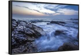 Long Exposure of Surf and Rocks at Sunrise, Tangalle, Sri Lanka, Indian Ocean, Asia-Charlie-Framed Photographic Print