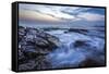 Long Exposure of Surf and Rocks at Sunrise, Tangalle, Sri Lanka, Indian Ocean, Asia-Charlie-Framed Stretched Canvas