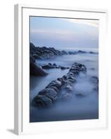 Long Exposure of Surf and Rocks at Sunrise, Tangalle, Sri Lanka, Indian Ocean, Asia-Charlie Harding-Framed Photographic Print