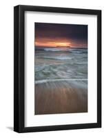 Long Exposure of the Sea on Mole Beach on Florianopolis Island at Sunrise-Alex Saberi-Framed Photographic Print