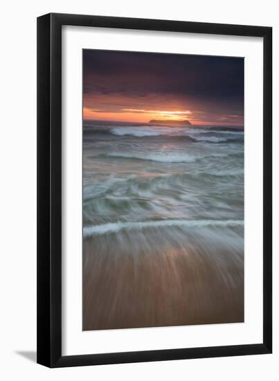 Long Exposure of the Sea on Mole Beach on Florianopolis Island at Sunrise-Alex Saberi-Framed Photographic Print