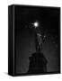 Long Exposure of the Statue of Liberty at Night-Andreas Feininger-Framed Stretched Canvas