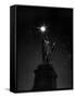 Long Exposure of the Statue of Liberty at Night-Andreas Feininger-Framed Stretched Canvas
