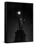 Long Exposure of the Statue of Liberty at Night-Andreas Feininger-Framed Stretched Canvas