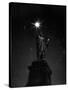 Long Exposure of the Statue of Liberty at Night-Andreas Feininger-Stretched Canvas