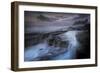 Long Exposure of Tidal Water Flowing Off Rocks-Benjamin Barthelemy-Framed Photographic Print