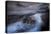 Long Exposure of Tidal Water Flowing Off Rocks-Benjamin Barthelemy-Stretched Canvas