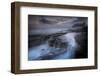 Long Exposure of Tidal Water Flowing Off Rocks-Benjamin Barthelemy-Framed Photographic Print