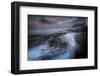 Long Exposure of Tidal Water Flowing Off Rocks-Benjamin Barthelemy-Framed Photographic Print