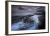 Long Exposure of Tidal Water Flowing Off Rocks-Benjamin Barthelemy-Framed Photographic Print