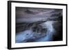 Long Exposure of Tidal Water Flowing Off Rocks-Benjamin Barthelemy-Framed Photographic Print