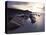 Long Exposure of Waves Moving over Rocks on Crackington Haven Beach at Sunset, Cornwall, England-Ian Egner-Stretched Canvas